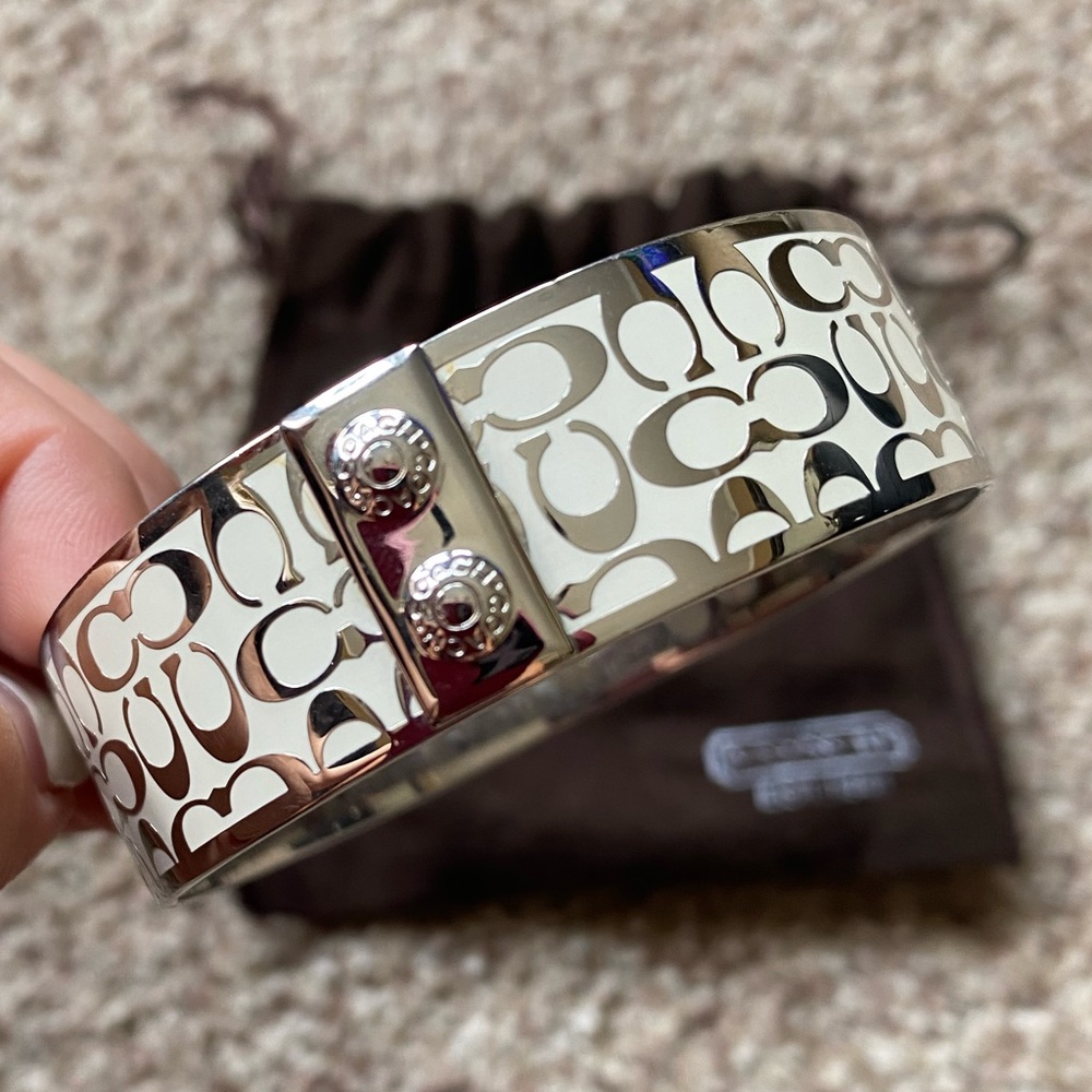 Coach White Signature C’s Bangle